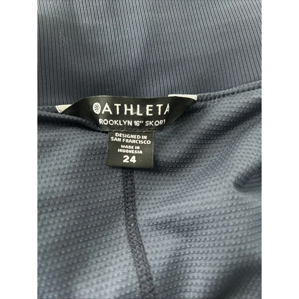Athleta Salutation Performance Skort Women's Blue Size 24 Stretch Pocket Athleti